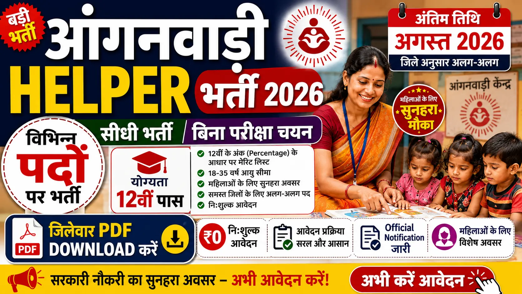 Anganwadi Helper Bharti 2026