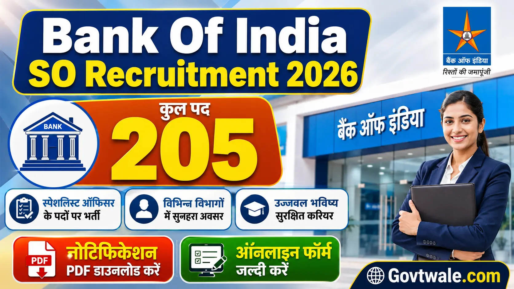Bank Of India SO Recruitment 2026