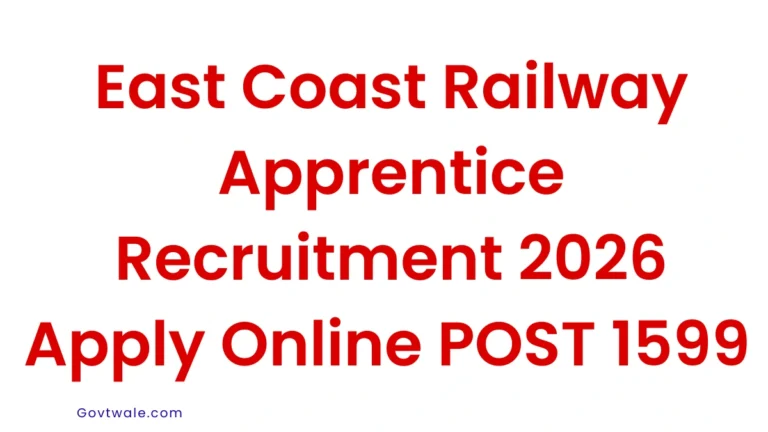 East Coast Railway Apprentice Recruitment 2026