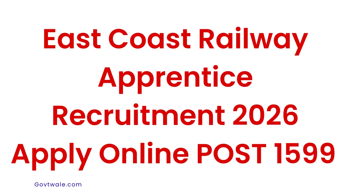 East Coast Railway Apprentice Recruitment 2026