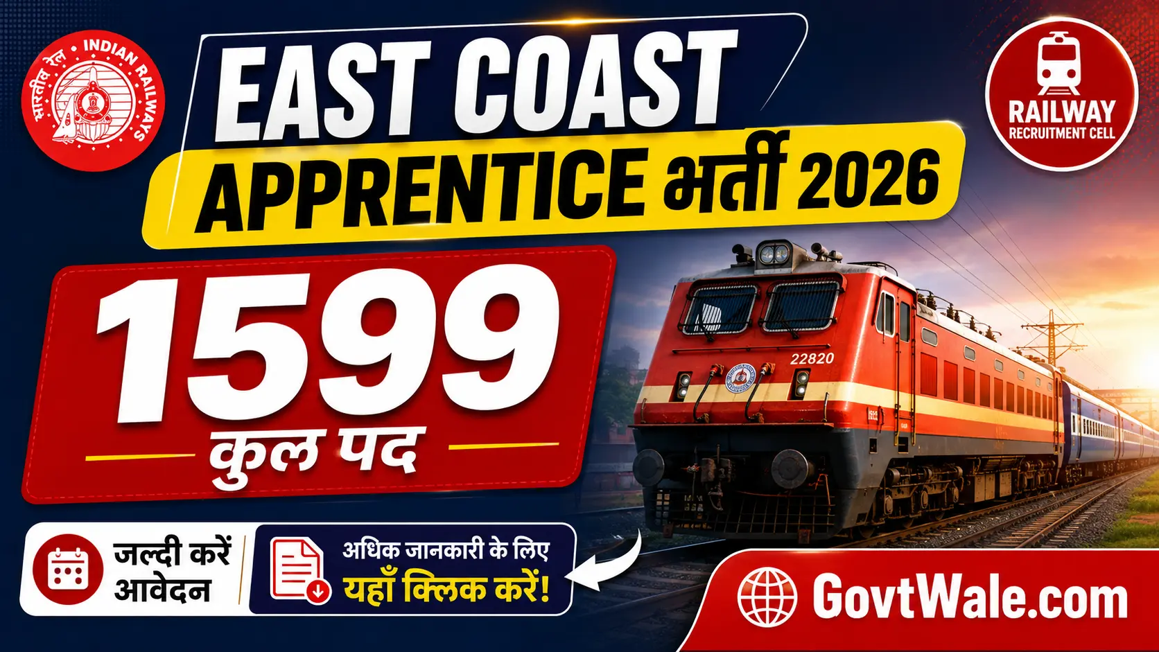 East Coast Railway Apprentice Recruitment 2026
