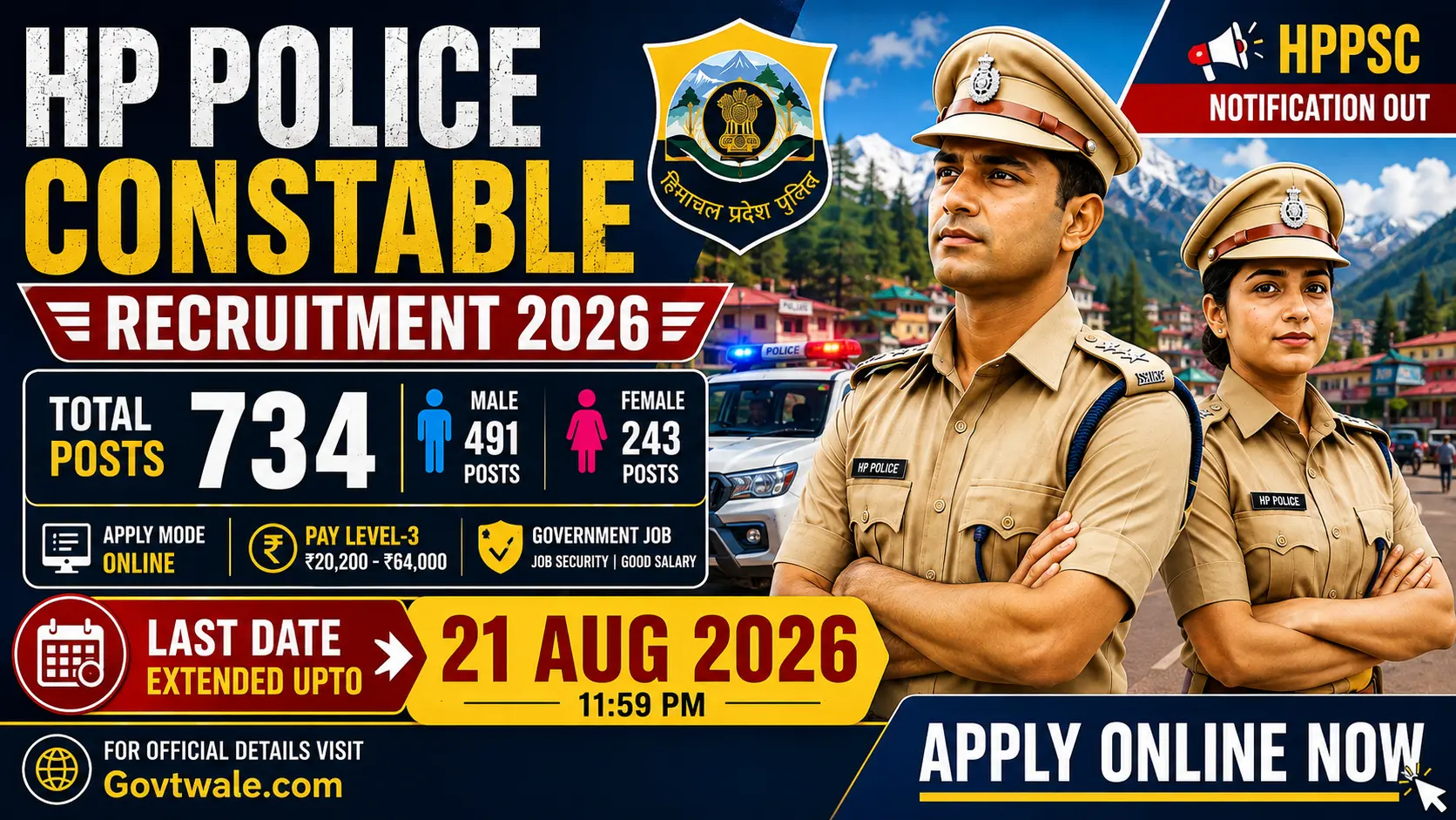 HPPSC Police Constable Recruitment 2026