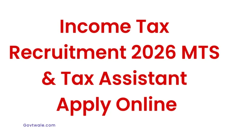 Income Tax Recruitment 2026