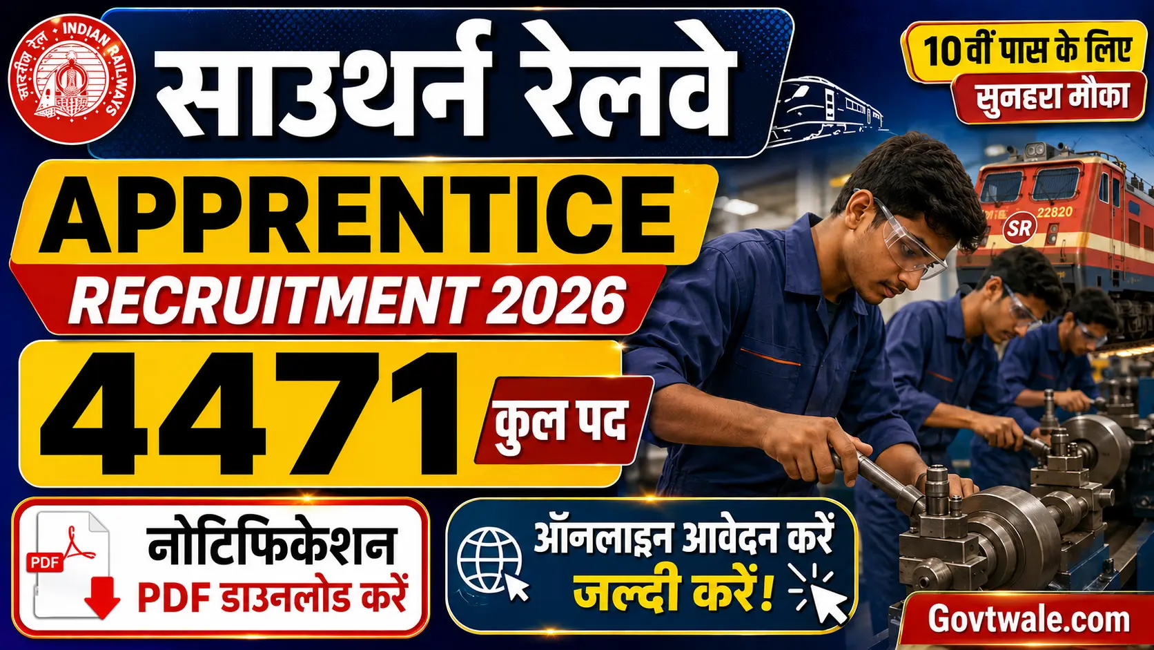 Southern Railway Apprentice Recruitment 2026
