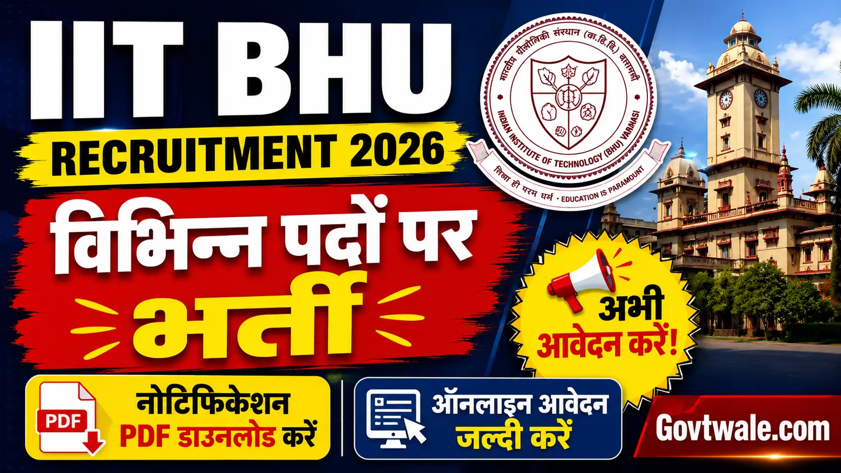 IIT BHU Recruitment 2026
