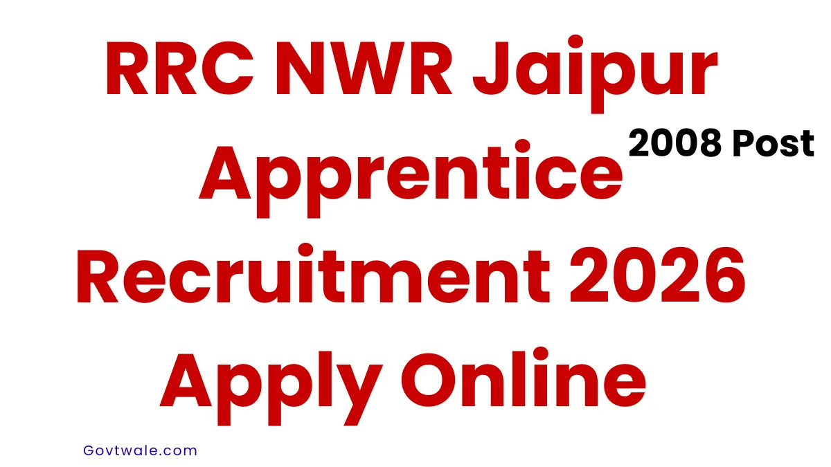 RRC NWR Jaipur Apprentice Recruitment 2026